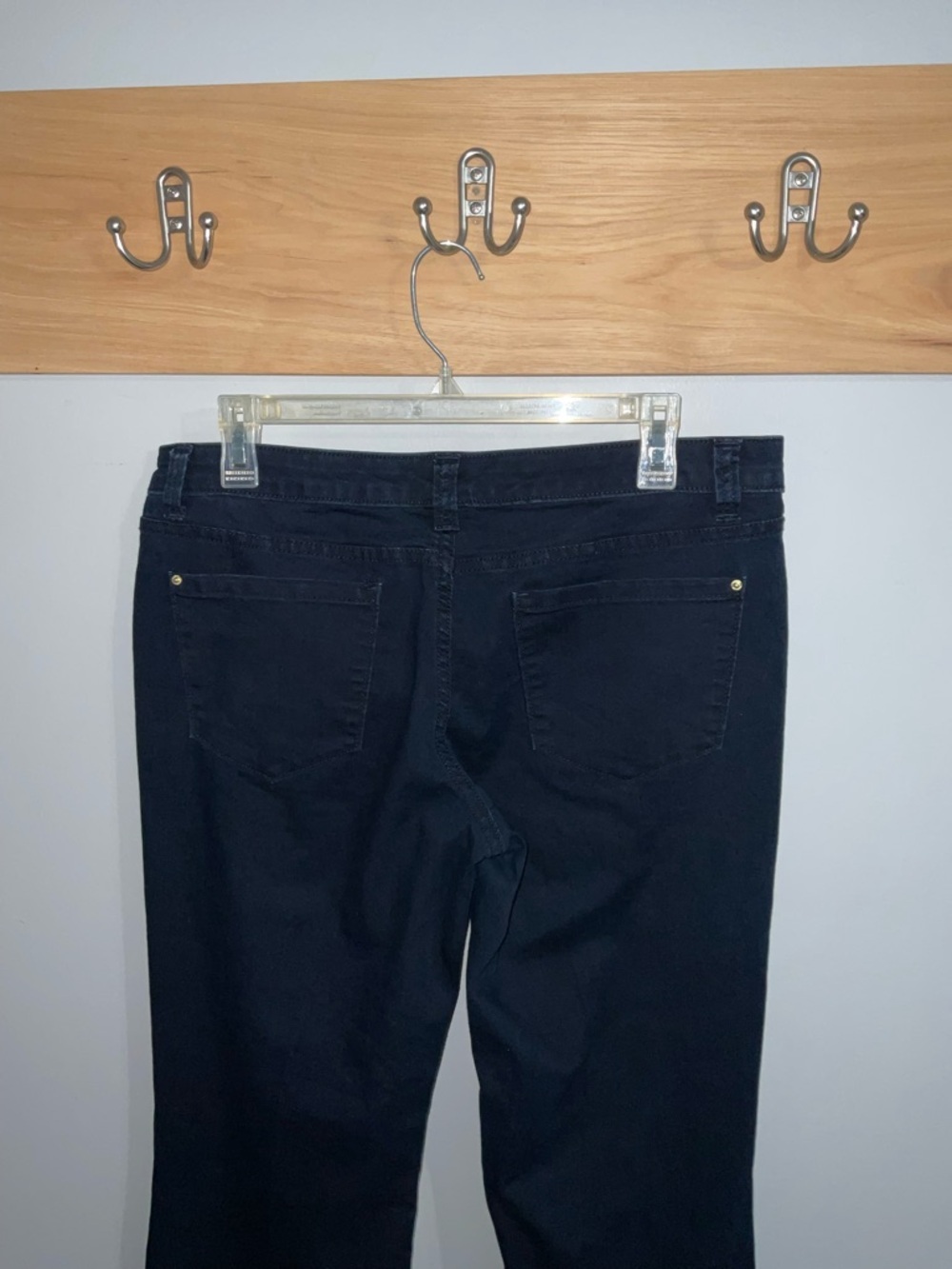 Mossimo Supply Co. Premium Stretch Denim Navy Flare Jeans Size 8 - Picture 4 of 7
